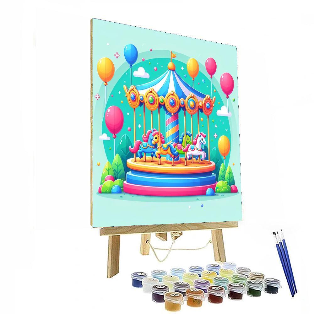 Merry Carousel Paint By Numbers Art