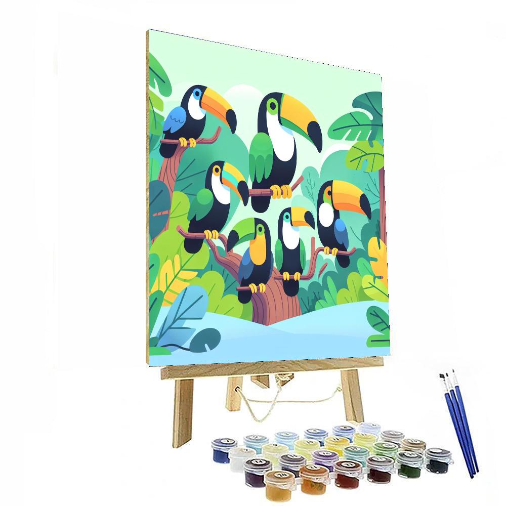 Rainforest Toucan Fiesta Paint By Numbers