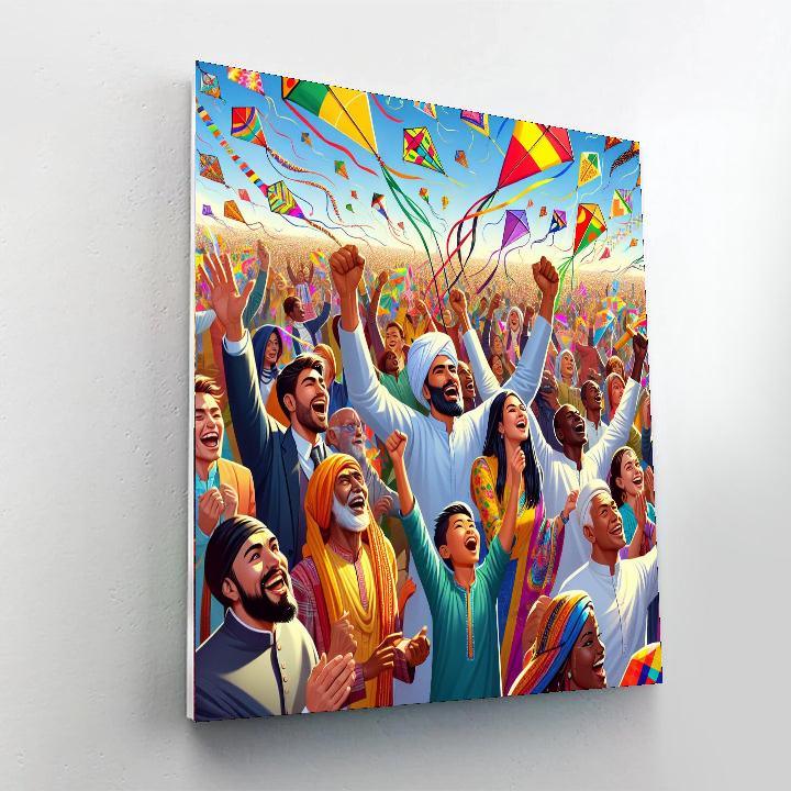 The International Kite Festival - India Paint By Color