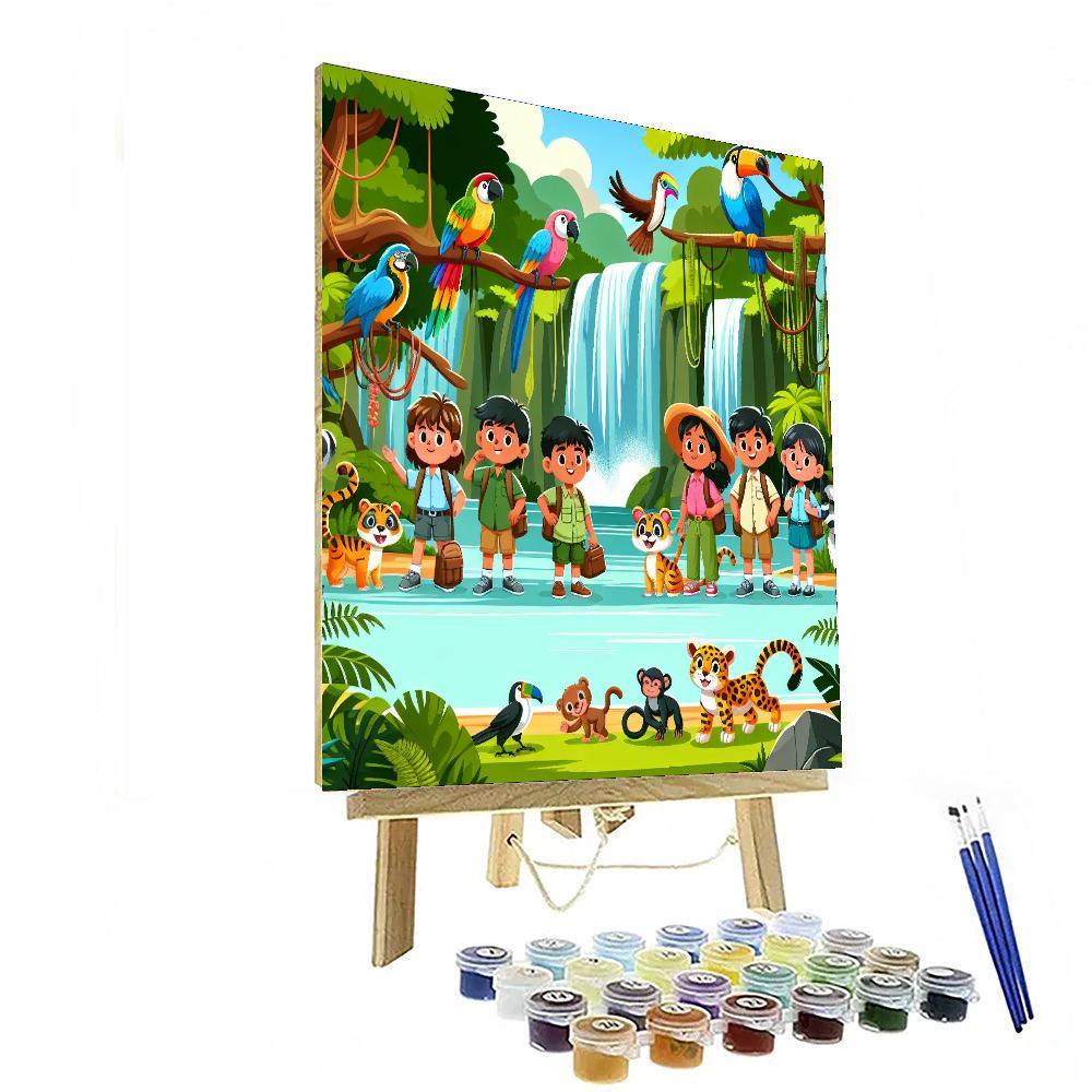 Vibrant Rainforest Safari Numbered Painting Kits