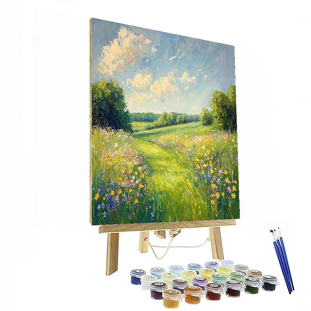 Claude Monet Inspired Breezy Meadows  Painting By Numbers Kit
