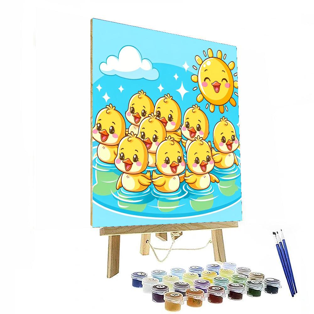 Sunny Day With The Ducklings DIY Paint By Numbers