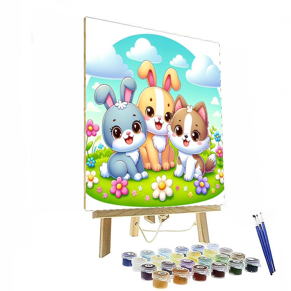 Cuddly Critter Kingdom Number Painting