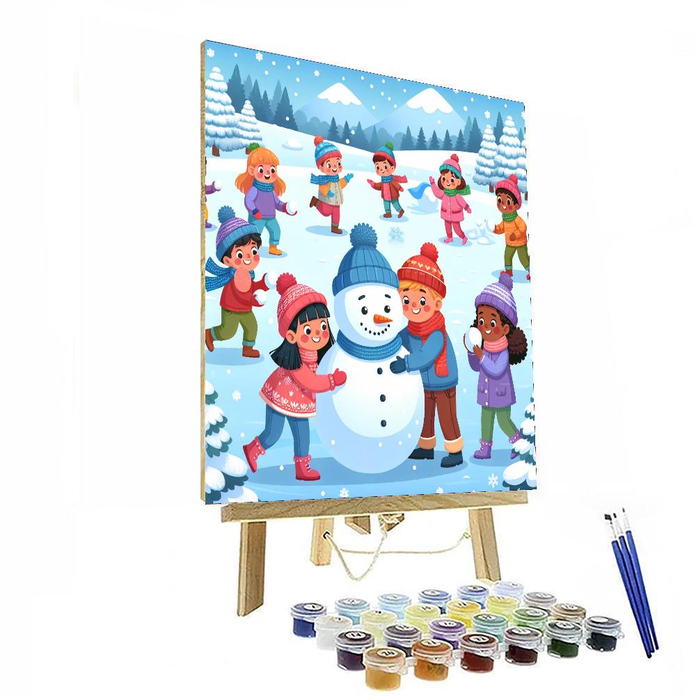 Winter Wonderland Snow Day DIY Paint By Numbers