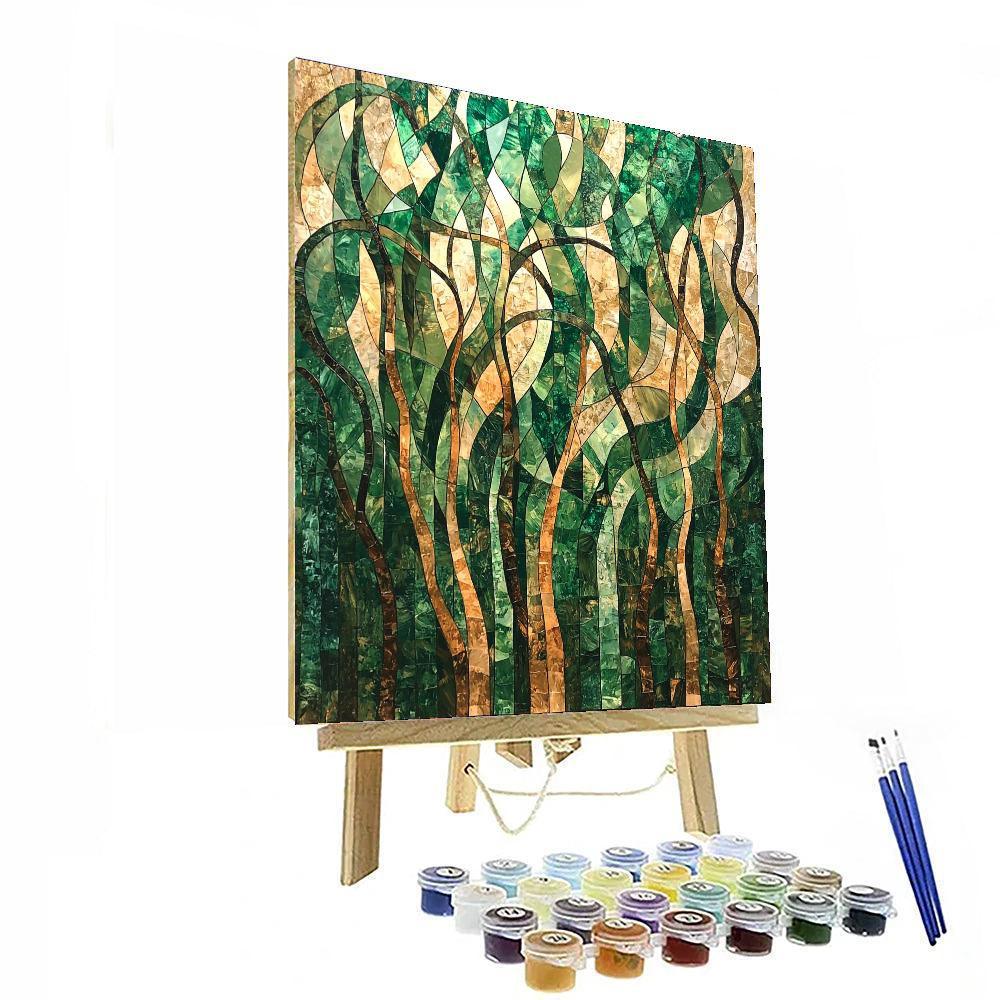 Gustav Klimt Inspired Forest Serenade  Paint By Numbers Kits
