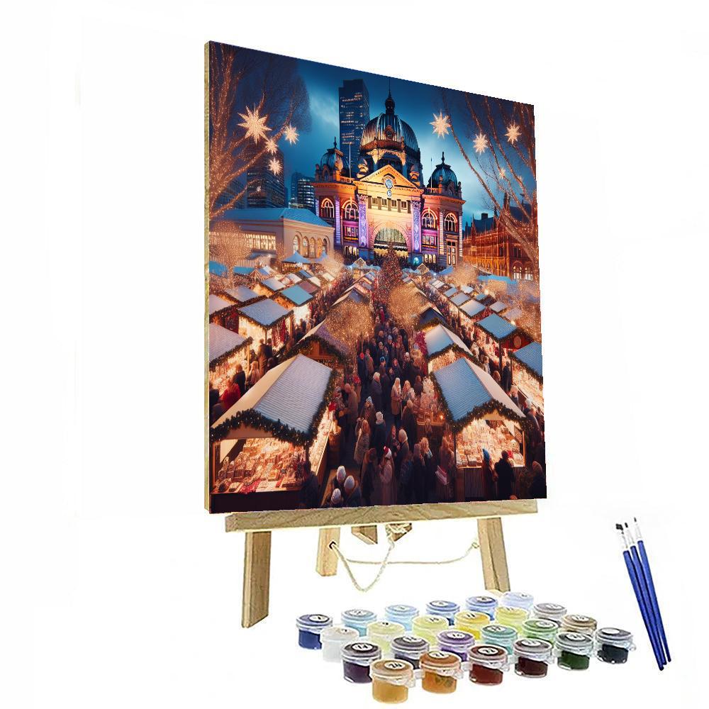 Trafalgar Square Christmas Market Paint By Number