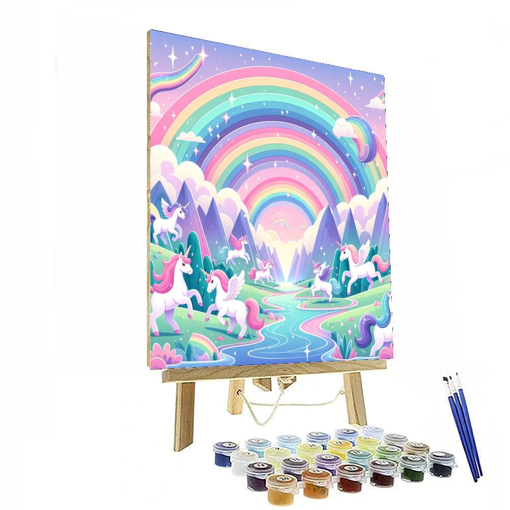Magic Of The Unicorn Realm Painting Number Kit