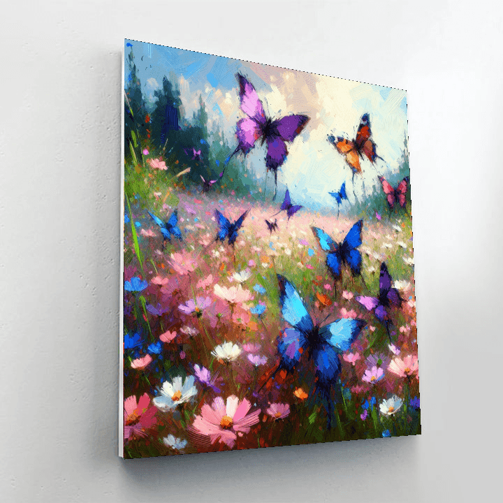 Whimsical Butterfly Journey Number Painting