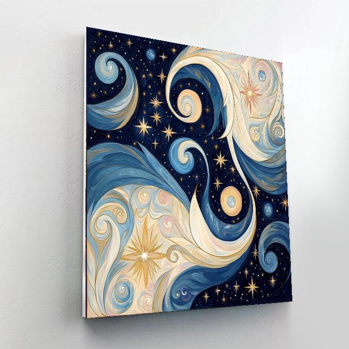 Alphonse Mucha Inspired Mystic Voyage Of Stars  Paint By Numbers Kits