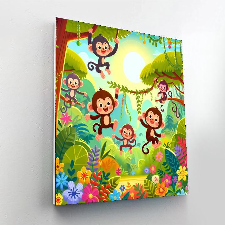 Curious Little Monkeys Paint By Number