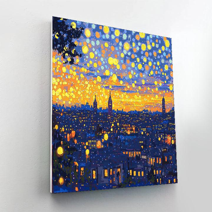 Georges Seurat Inspired Charming Cityscape Melodies  Numbered Painting Kits