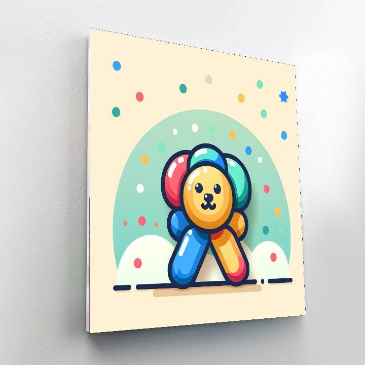 Bright Balloon Animal Paint By Color