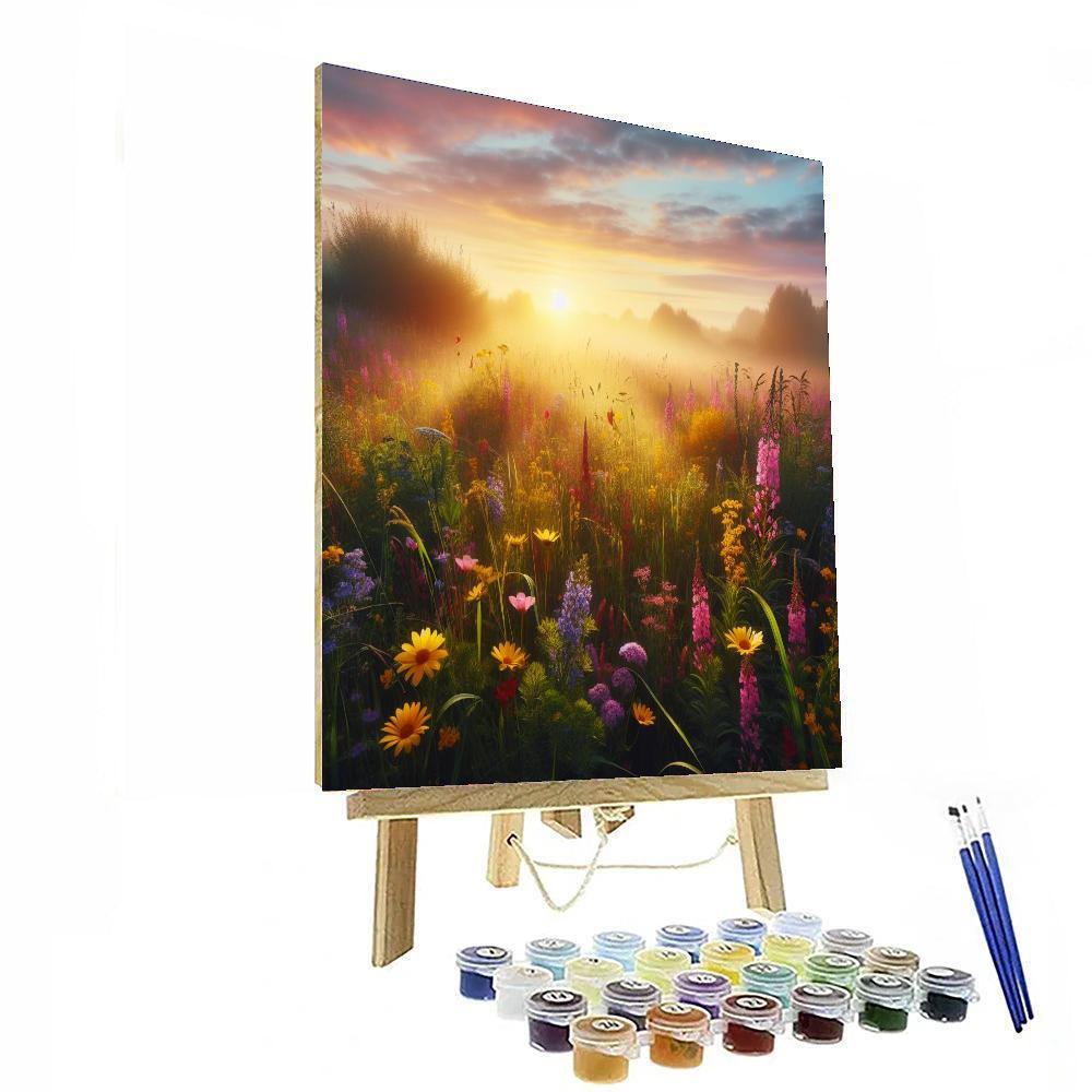 Blissful Meadow Dawn Painting By Numbers Kit