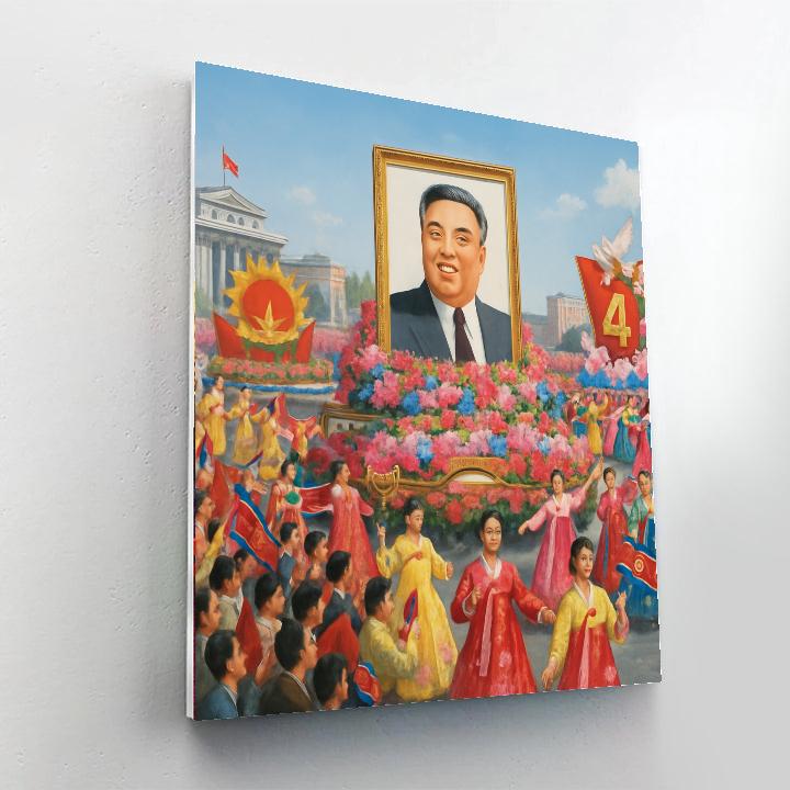 Day Of The Sun - North Korea Paint By Color
