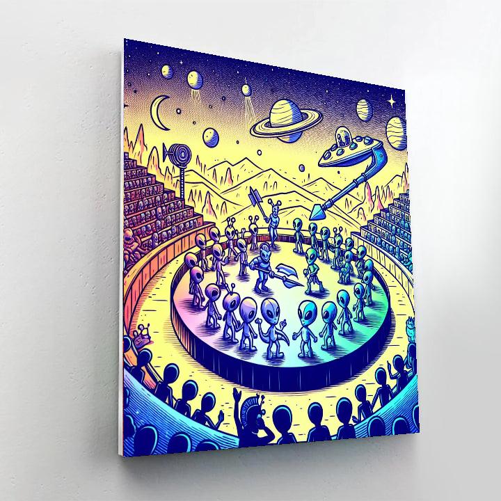 Galactic Gladiator Games Number Painting