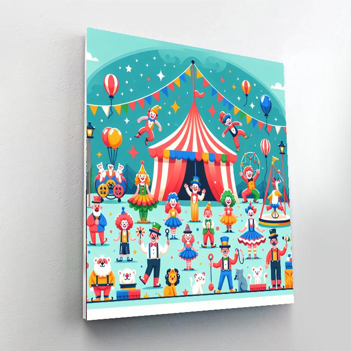 Circus Circus Extravaganza Paint By Numbers Art