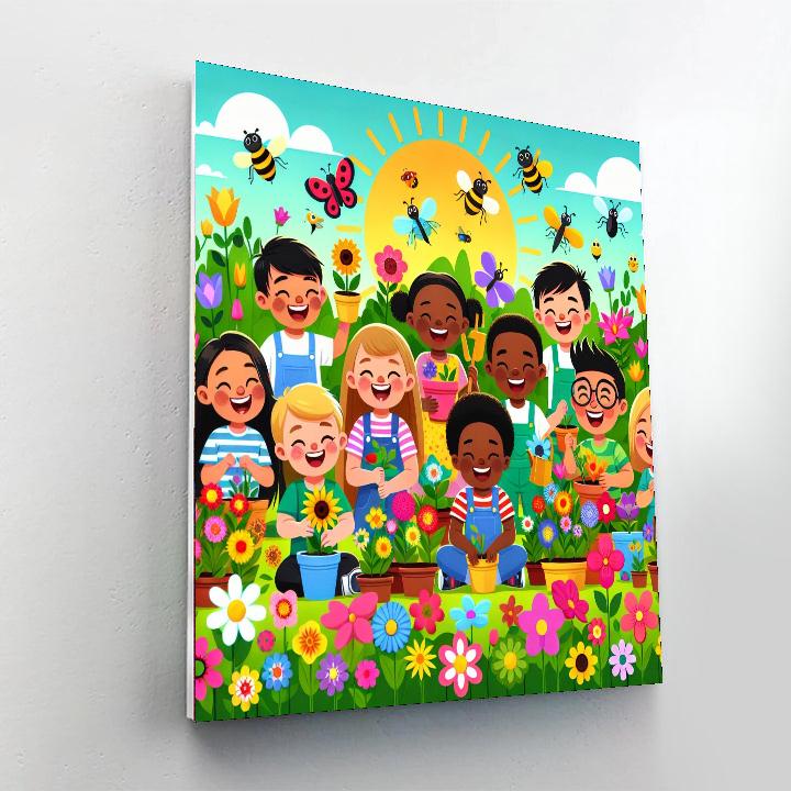 The Playful Garden Painting Number Kit