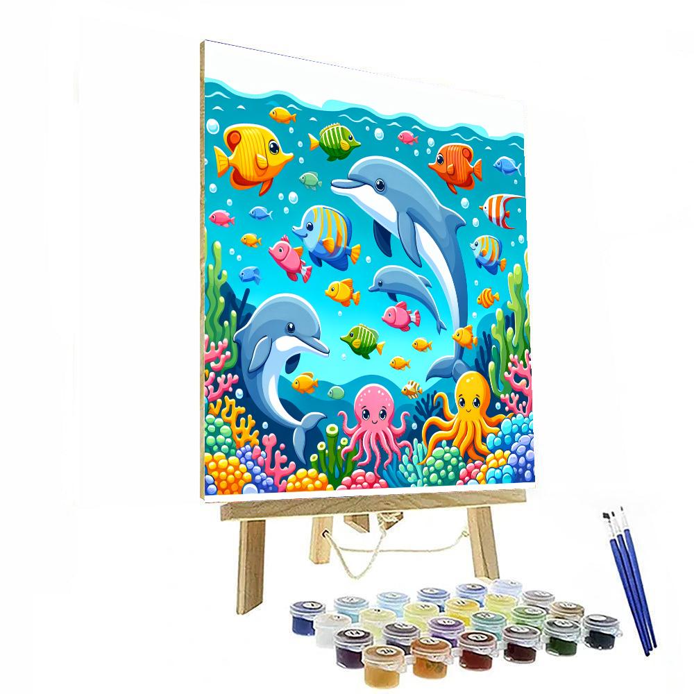 Delightful Underwater World Painting Number Kit