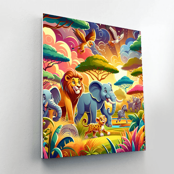 Wild Safari Expedition Numbered Painting Kits