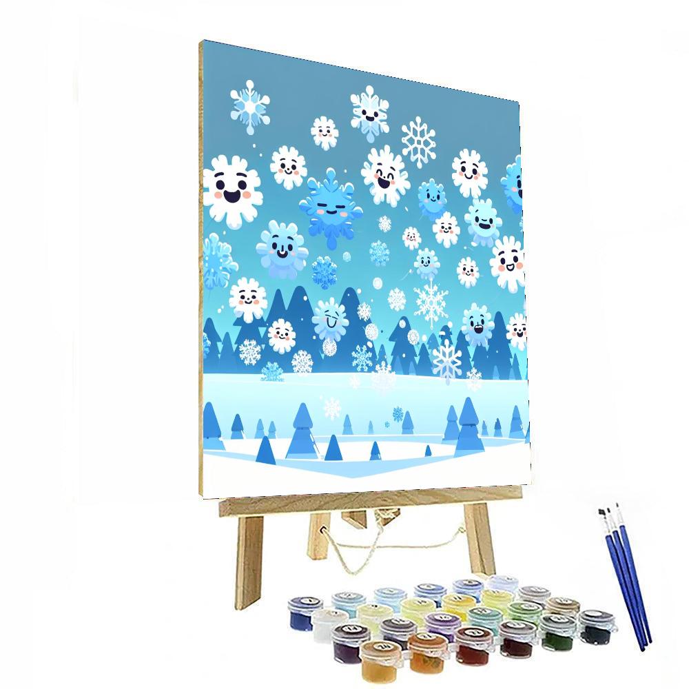Dancing Snowflakes Painting By Numbers Kit
