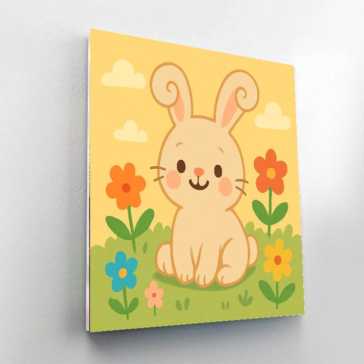 Curly-eared Bunny Numbered Painting Kits