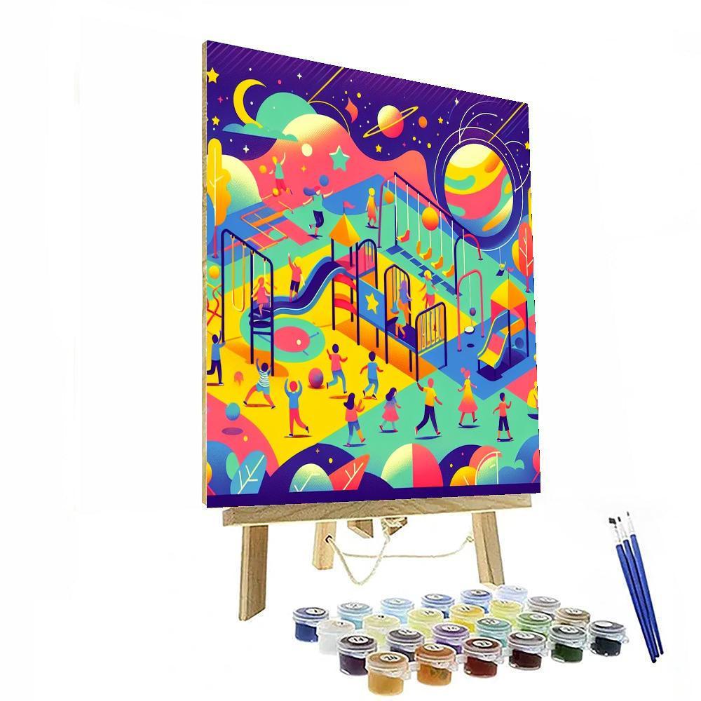 Cosmic Playground Adventure Paint By Numbers Art