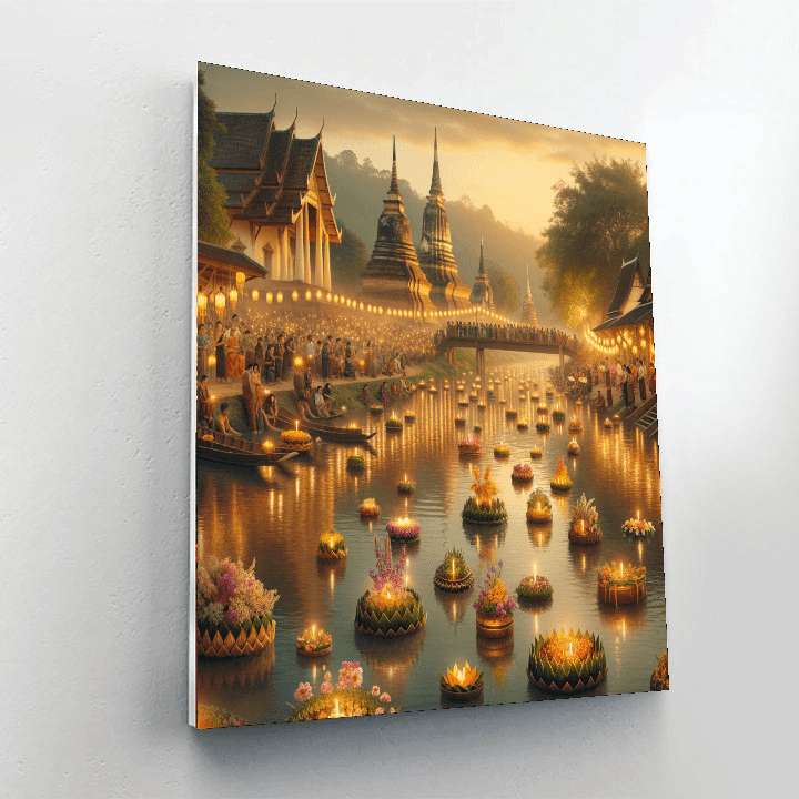 Loi Krathong Festival - Sukhothai, Thailand Numbered Painting Kits
