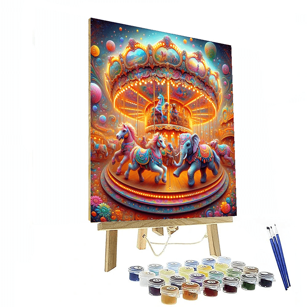 Magical Carousel Adventure Painting Number Kit