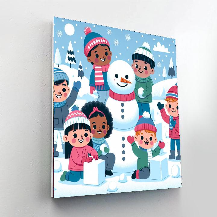 Whimsical Winter Adventures Paint By Numbers Art