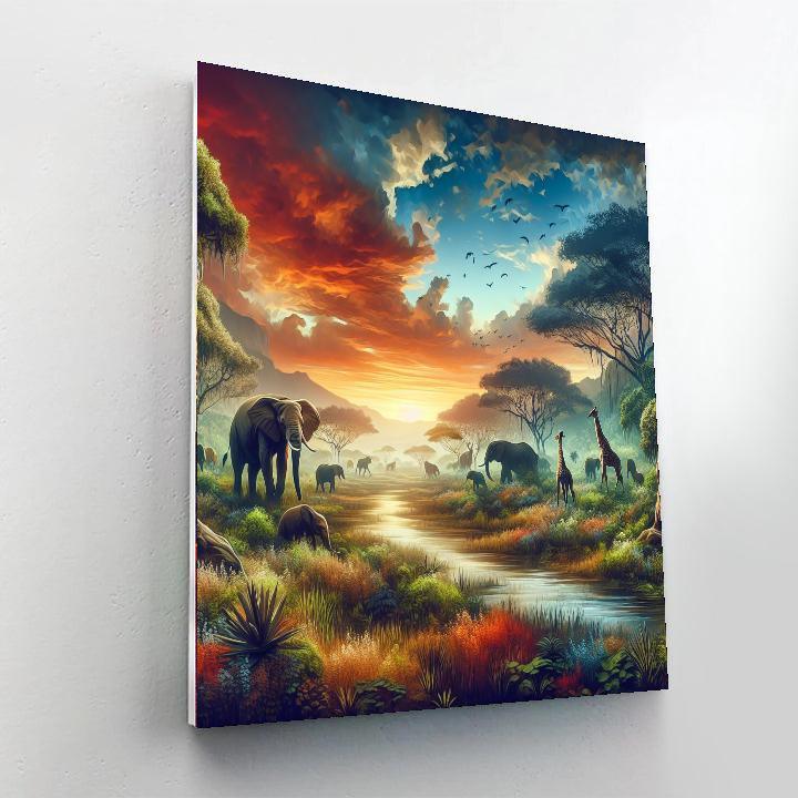Captivating Wildlife Encounter Paint By Number