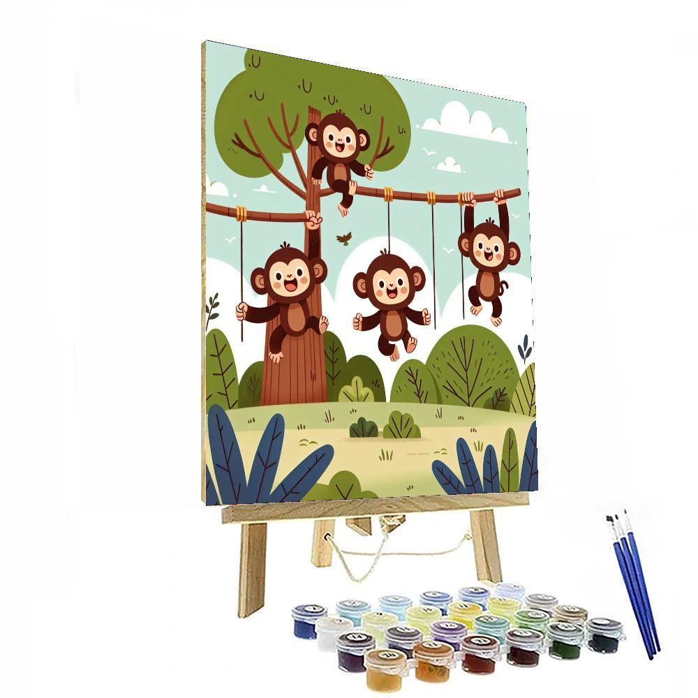 Charming Chimpanzee Cheer Paint By Color