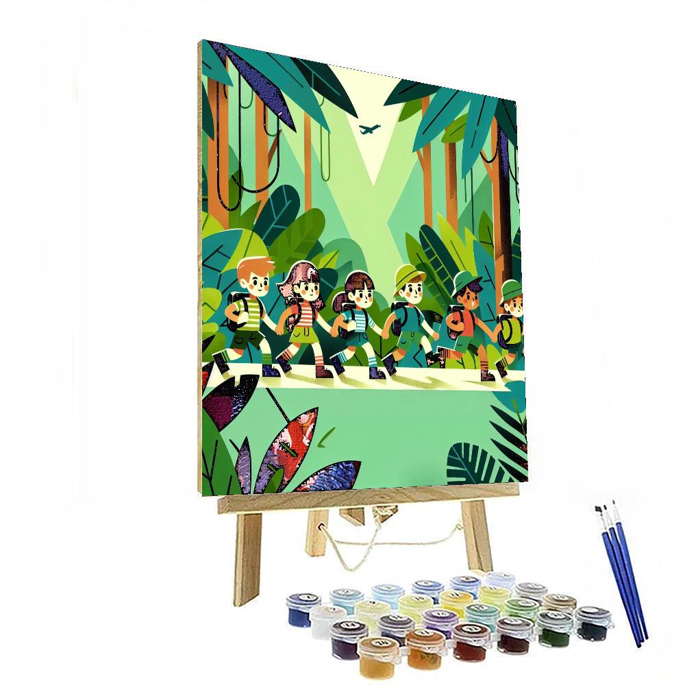 Jungle Expedition Team Painting Number Kit