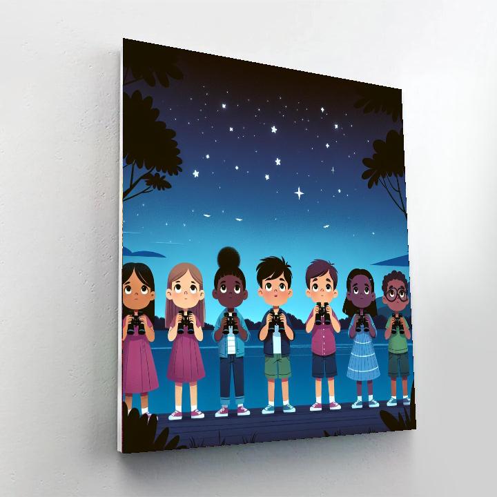 Starry Night Sky Safari Numbered Painting Kits