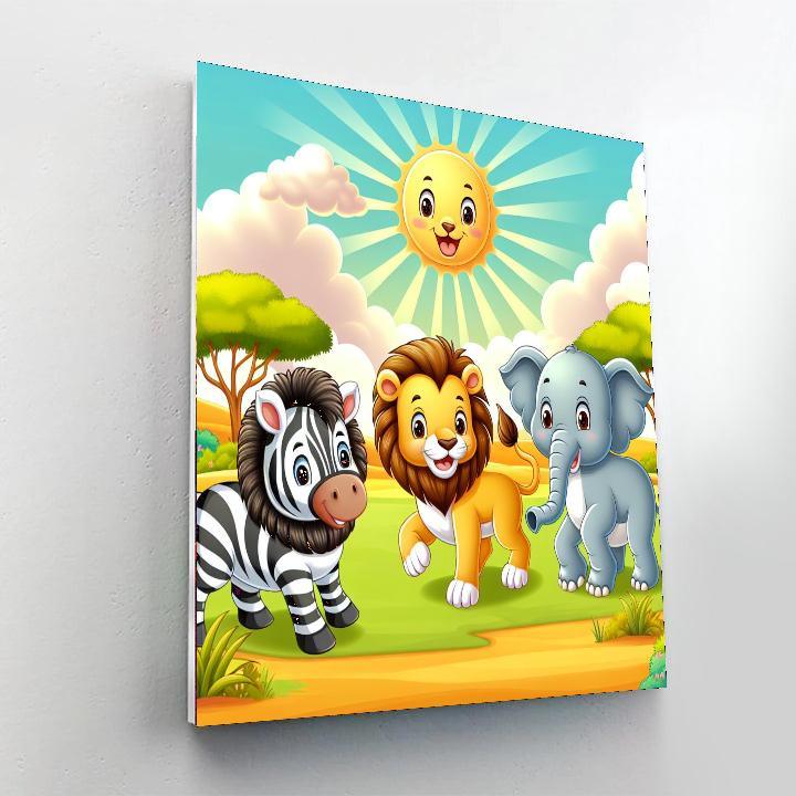 Vibrant Animal Safari Paint By Numbers Kits