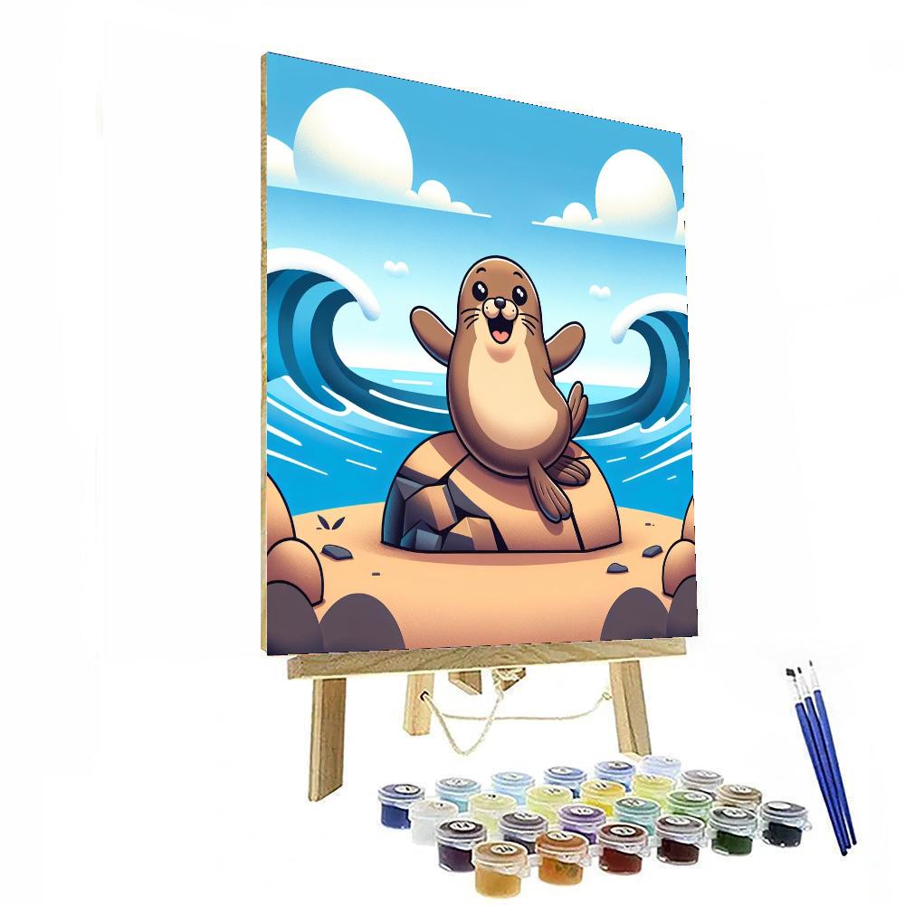 Sunny Sea Lion Numbered Painting Kits