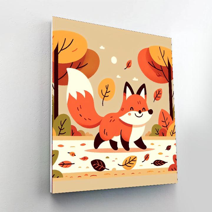 Fuzzy Fox's Autumn Stroll Numbered Painting Kits