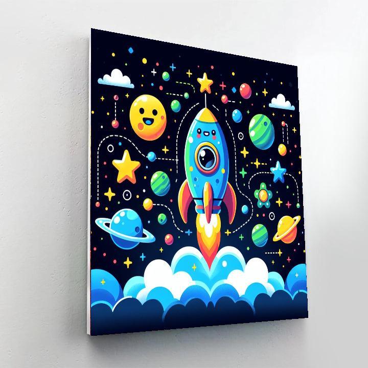 Creative Rocket Launch Numbered Painting Kits