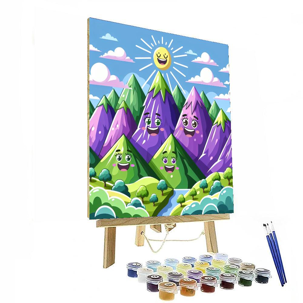 Merry Mountain Range Painting Number Kit