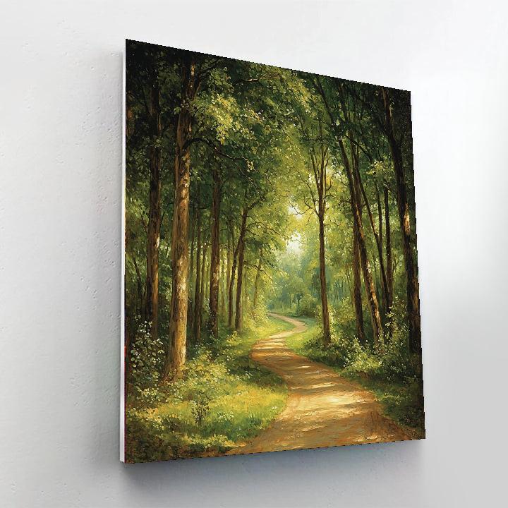 John Constable Inspired Mystical Forest Paths  Number Painting