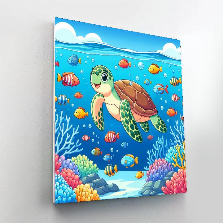 Aquatic Ocean Life Paint By Numbers Art