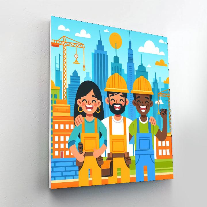 Creative Construction Crew Paint By Numbers Art