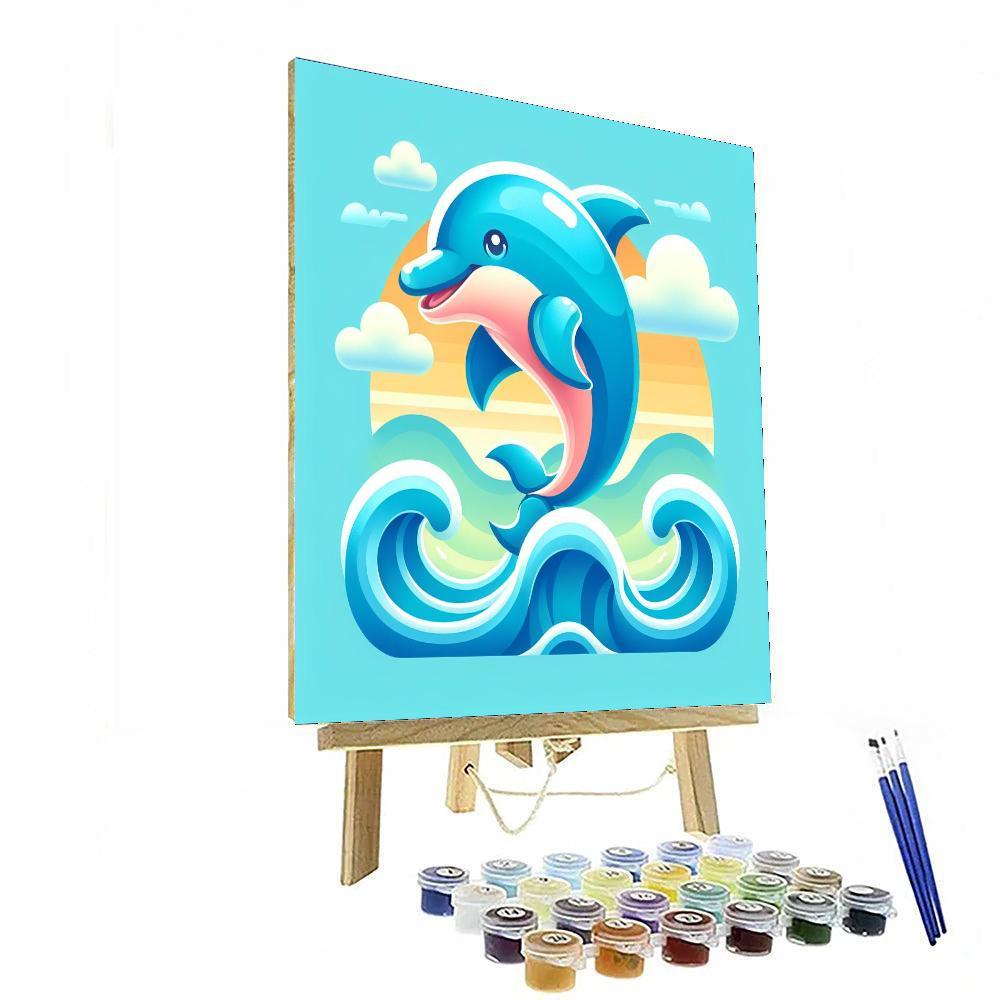 Sailing Dolphin Paint By Numbers Art
