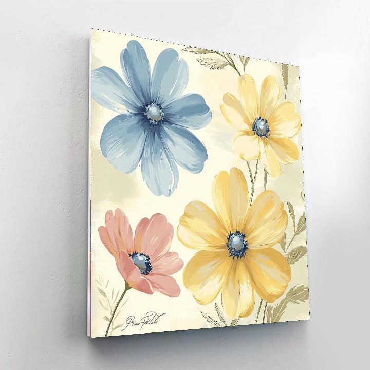 Leonardo Da Vinci Inspired Mystical Petals  DIY Paint By Numbers