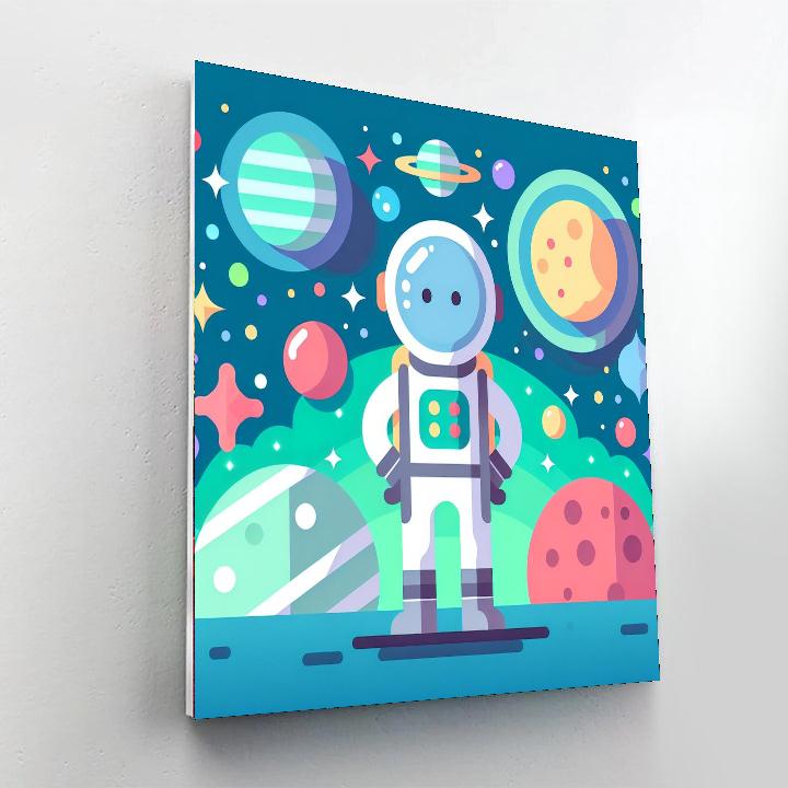 Space Guardian Adventure Paint By Numbers Art