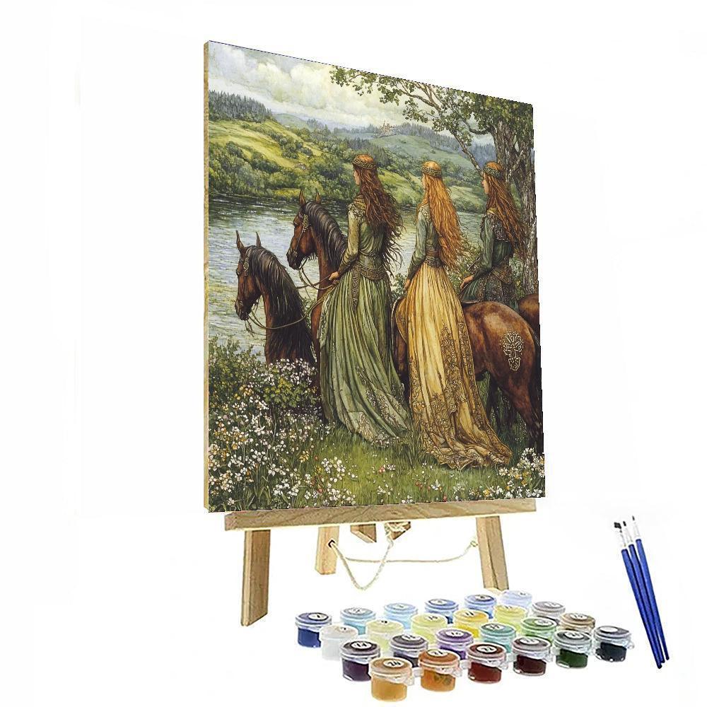 Arthur Rackham Inspired Celtic Mythology Reverie  Paint By Numbers
