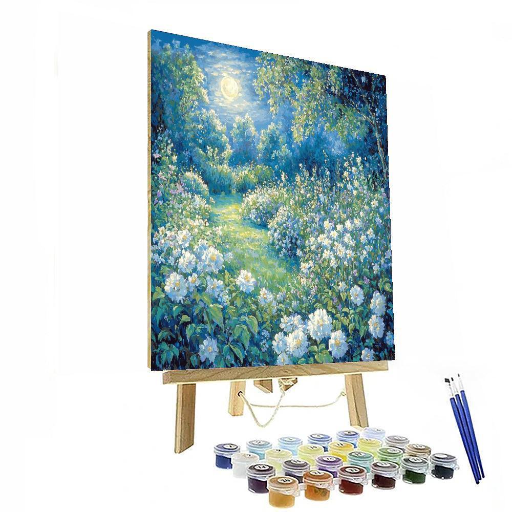Claude Monet Inspired Moonlit Gardens  Painting By Numbers Kit