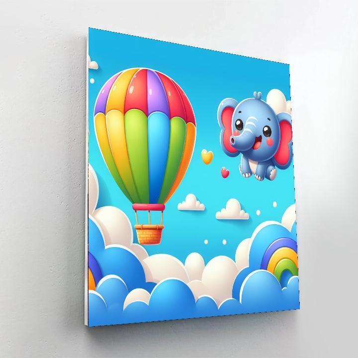 Bright Balloon Escapades Painting Number Kit