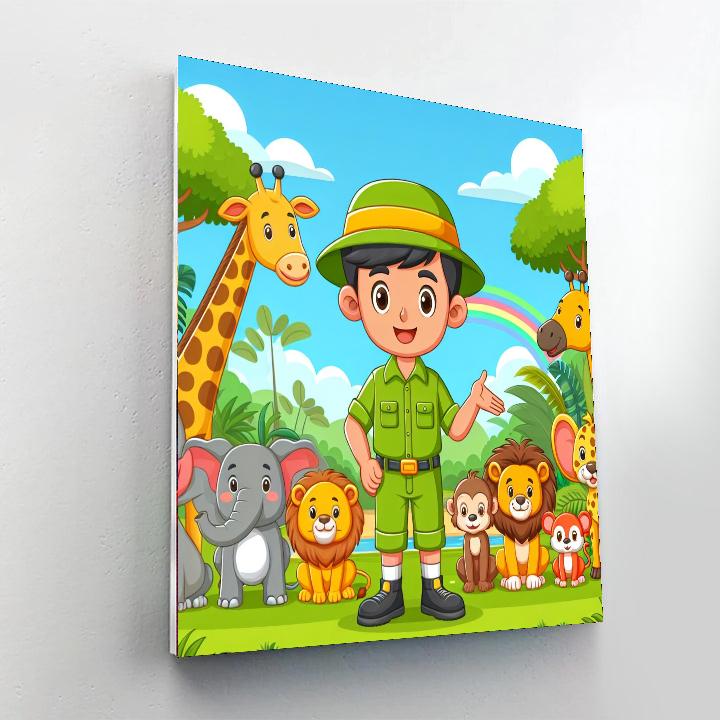 Zesty Zookeeper Paint By Numbers Art