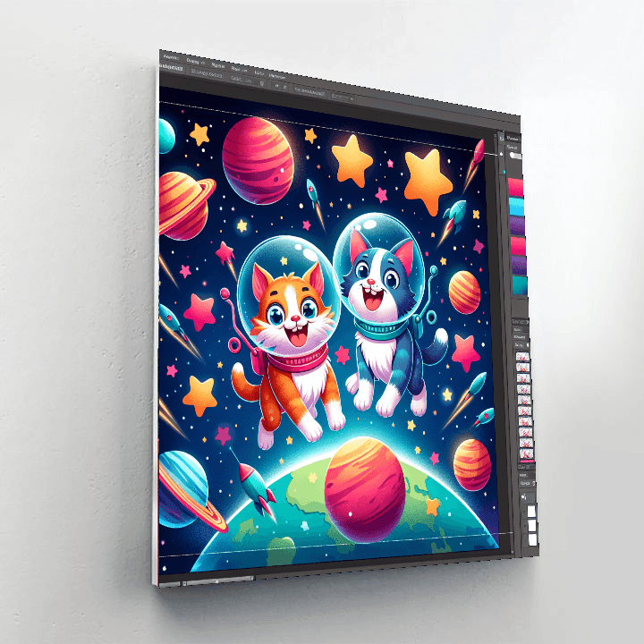 Animal Space Expedition Painting Number Kit