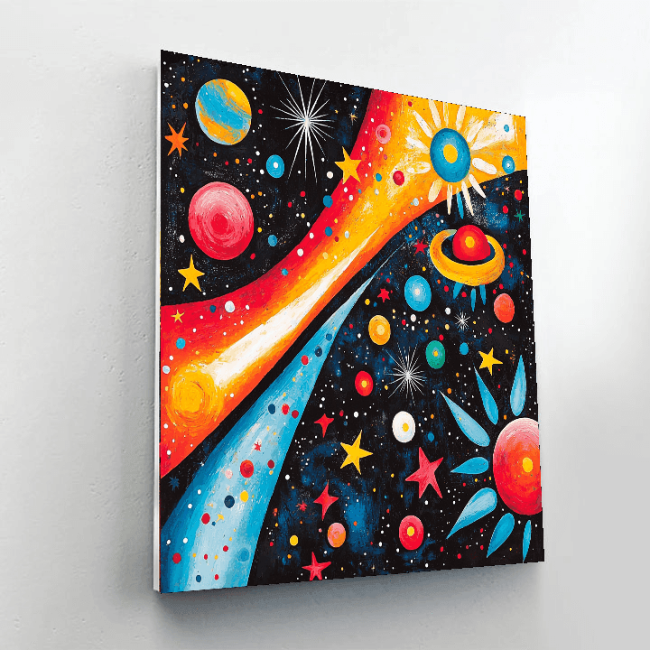 Joan Miró Inspired Celestial Dance Of Planets  Numbered Painting Kits